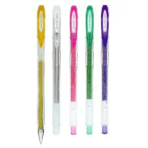 Comparateur de prix : Set de 5 Stylo GelUni-Ball Electrics UM120SP5 Couleurs paillettes