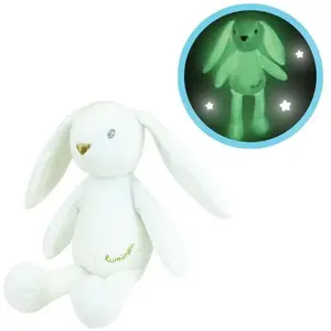 Comparateur de prix : JEMINI Luminou Lapin blanc Peluche lumineuse naturelle fonctionne sans pile+/- 20 cm