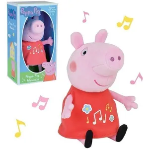 Cijep Jemini - 023167 - Peppa Pig - Peluche Musicale +/- 20 cm, Rose pas cher