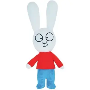 Comparateur de prix : Cijep JEMINI- Simon Lapin en Peluche +/-27 cm, 023429, Blanc/Bleu/Rouge