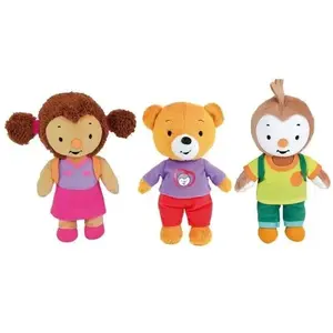 Cijep T'CHOUPI Lot de 3 peluches Lalou, Pilou et T'choupi +/- 19 cm pas cher