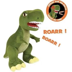 Comparateur de prix : Peluche sonore lumineuse Jemini Les Jeminosaures Tyrannosaurus 32 cm