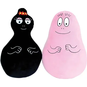 Lot de 2 peluches coussins - BARBAPAPA - JEMINI - Barbapapa et Barbama... pas cher