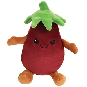 CIJEP Peluche fruity's bean bag Aubergine - Hauteur 9 cm pas cher