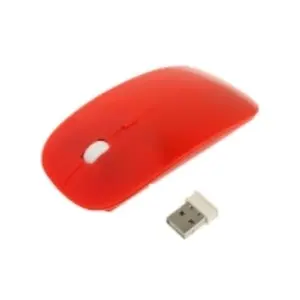 alsatek Souris optique sans fil Ultra-Fine Rouge pas cher