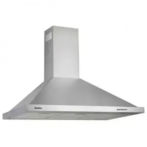Hotte pyramidale AMICA - Largeur 90 cm - 3 vitesses - Filtre à charbon - Eclairage LED pas cher