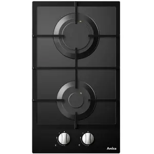 Amica Amica AG2620N Table de cuisson au gaz Verre noir - 2 foyersVendu paramazon
