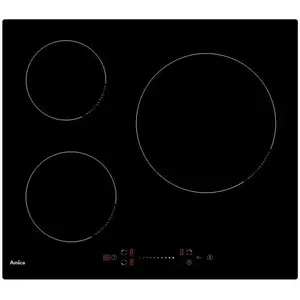 Table de cuisson à induction 60cm 3 feux 6600w noir - ai3537 - AMICA pas cher