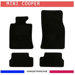 Tapis de voiture - Sur Mesure pour MINI ONE et MINI COOPER R56 (2006 - 2013) - 3 pièces - Tapis de sol antidérapant pour automobileVendu parcdiscount