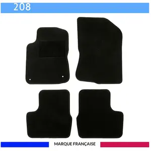 Peugeot Tapis de voiture - Sur Mesure pour 208 (2012 - 2019) - 4 pièces - Tapis de sol antidérapant pour automobileVendu parcdiscount