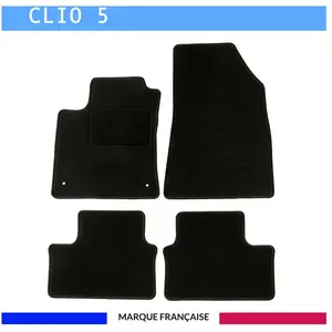Renault Tapis de voiture - Sur Mesure pour CLIO 5 (dès 2019) - 4 pièces - Tapis de sol antidérapant pour automobileVendu parcdiscount