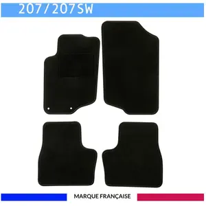 Tapis de voiture - Sur Mesure pour 207 / 207 sw / 207+ (2006 - 2014) - 4 pièces - Tapis de sol antidérapant pour automobileVendu parcdiscount