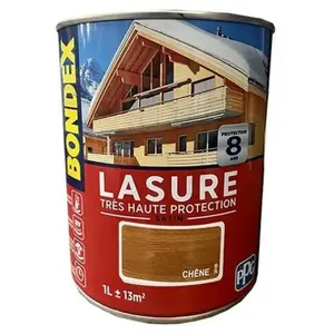 Lasure de finition Bondex satinée protection 8 ans 1L - MarronVendu parcdiscount
