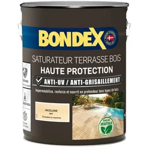 Comparateur de prix : Bondex - Saturateur Terrasse Bois Haute Protection - Mat - 5L - Incolore