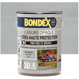 Comparateur de prix : Bondex Lasure opaque Très haute protection - Gris souris RAL 7038 sati...