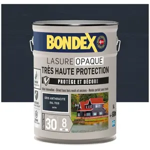 Comparateur de prix : Bondex Lasure opaque Très haute protection - Gris anthracite RAL 7016 ...