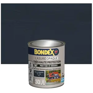 Comparateur de prix : BONDEX - Lasure Opaque Indice 30 - Gris anthracite Ral 7016 - Satin - ...