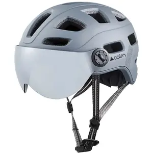 Casque cairn quartz visor led usb gris mat pas cher