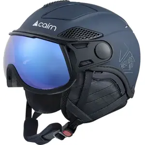 Cairn Helios Leather Evolight NXT - Casque ski avec visière Blue / Graphite 55-57 cm pas cher
