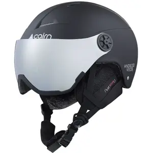 Cairn Android Visor J - Casque ski avec visière enfant Mat Black 48-50 cm pas cher