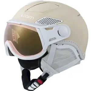 Cairn Helios Leather Evolight NXT - Casque ski avec visière Mat Cream 61-64 cm pas cher