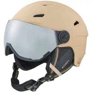 Cairn - Casque de ski - Electron Visor Mat Biscuit - Taille 61-62 cm - Beige pas cher