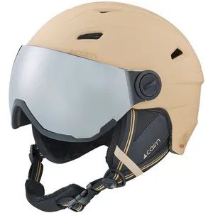 Cairn - Casque de ski - Electron Visor Mat Biscuit - Taille 59-60 cm - Beige pas cher