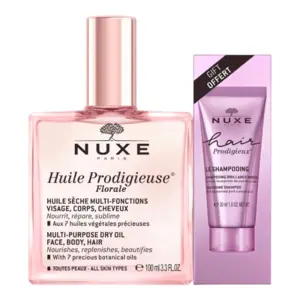 Nuxe Huile Prodigieuse Florale 100ml + Nuxe Prodigieux Hair Shampoing 30ml pas cher