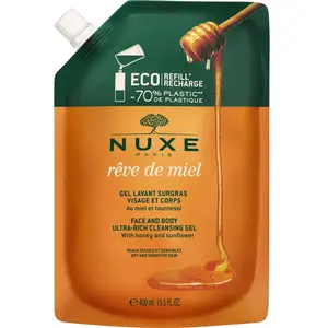 Comparateur de prix : Nuxe Rêve de Miel Gel Lavant Surgras Recharge 400Ml