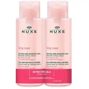 Comparateur de prix : Nuxe Eau Micellaire Apaisante Très Rose 3EN1 Lot 2 x 400 ml