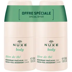Comparateur de prix : Nuxe Body Rêve de Thé Déodorant Fraîcheur 24H DUO | 2 x 50 ml PROMO