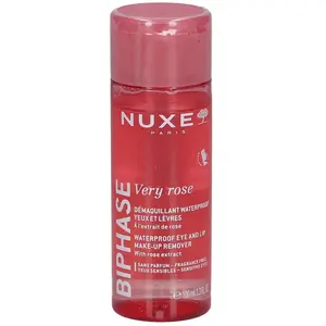 Comparateur de prix : Nuxe Very Rose Démaquillant Waterproof Yeux et Lèvres - Biphase 100ml