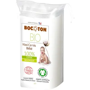 Bocoton - 60 Maxi carrés bébé en coton Bio