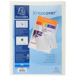 Cartorel EXACOMPTA Chemise personnalisable Kreacover, PP, A4, blanc pas cher
