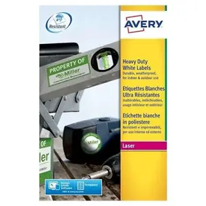 Comparateur de prix : Étiquettes laser - AVERY - L7060-20 - 420 étiquettes - 63,5x38,1 mm - Inaltérables