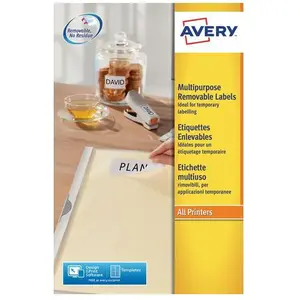 Comparateur de prix : Avery - Etiquettes enlevables 63,5 x 29,6 mm L4737-25 - Pochette de 675