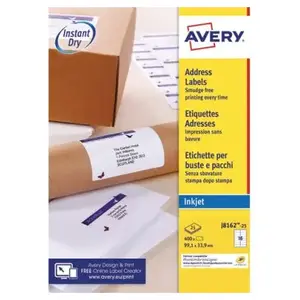 Comparateur de prix : Avery - Blanc - 99.1 x 33.9 mm 400 étiquette(s) (25 feuille(s) x 16) étiquettes adresses