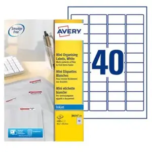 Comparateur de prix : Merkloos / Sans marque Avery Mini Inkjet Labels - étiquettes adresses - 1000 étiquette(s)
