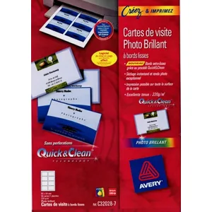 Avery Cartes de visite 85x54 mm pas cher