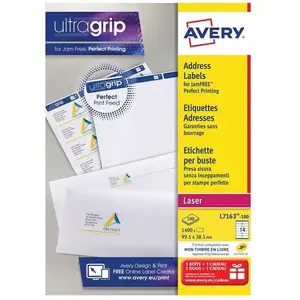 Comparateur de prix : Avery Lot De 1400 Ãtiquettes Laser Blanc 99.1x38.1 Mm