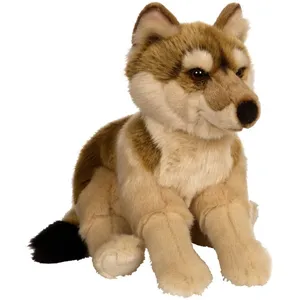Gipsy - 054691 - Peluche Loup Allonge - 30 cm - Marron pas cher