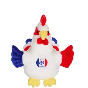 Gipsy Toys - Coq En Peluche Fff - 25 Cm - Bleu Blanc Rouge Blanc pas cher