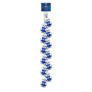 Porte-clés Gipsy Ours FFF 13 cm Blanc et Bleu