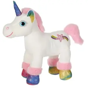 Peluche Gipsy Licabella Sparkle Sonore 30 cm Blanc et Rose pas cher
