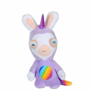 Comparateur de prix : Peluche Lapicorne Gipsy Lapins Crétins Mauve Sonore 18 cm