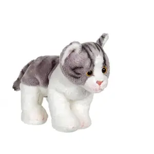 Gipsy Toys - Peluche Chat Gris Et Blanc Gris pas cher