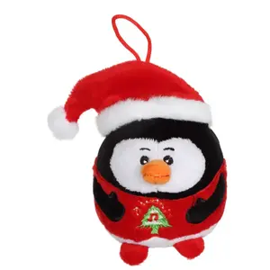 Peluche - Pingouin - Bouille De Noël Sonore 13 Cm Noir pas cher