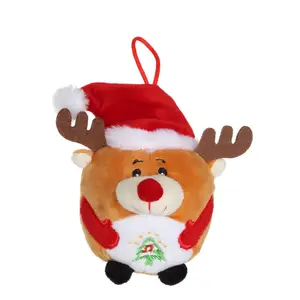 Renne - Bouille de Noël sonore 13 cm pas cher