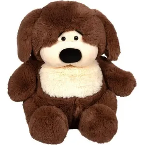 Peluche chien Chubby Dog - GIPSY TOYS - 40 cm Marron pas cher