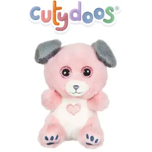 Comparateur de prix : Peluche Chien Cutydoos Love 13 Cm Gris